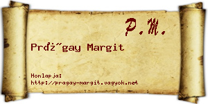 Prágay Margit névjegykártya